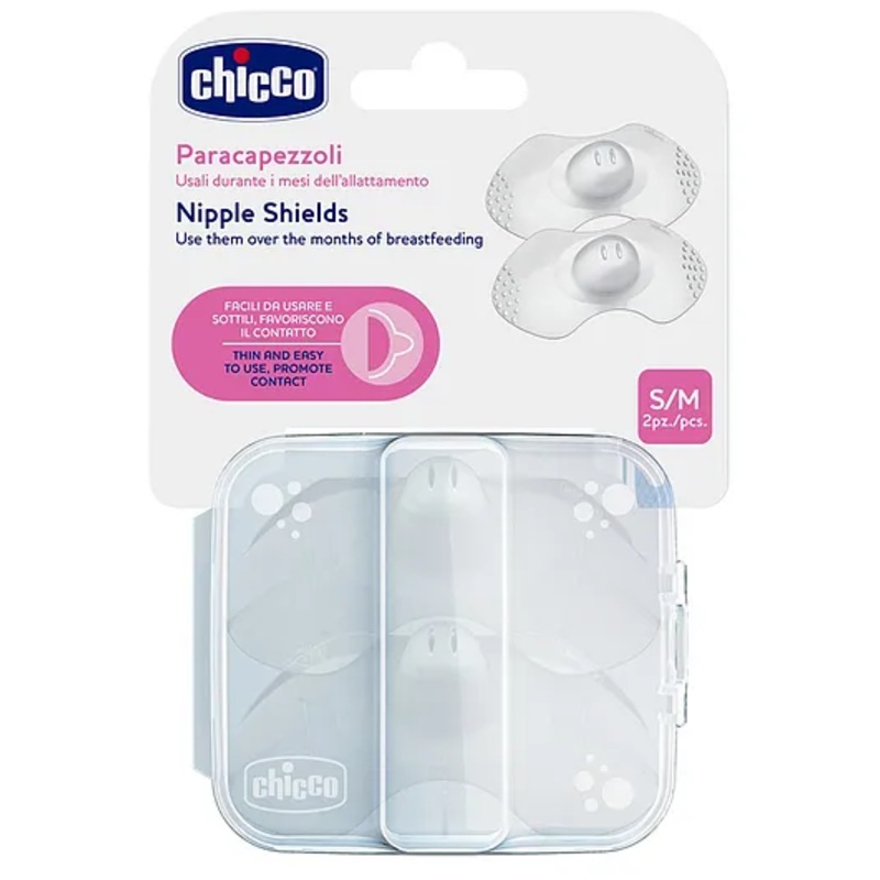 Chicco Silicone Nipple Shields Pack of 2 – White