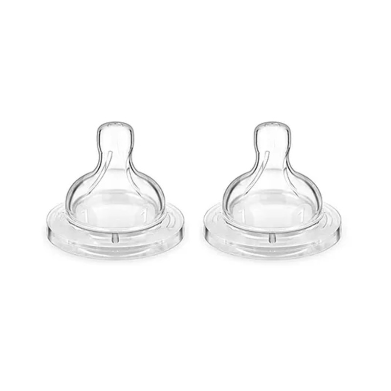 Chinmay Kids Baby Silicone Nipple with Soft Milk Feeding Head in Fast Flow Conical Shape Design for All Newborn, Infant, Toddlers for Steel Feeding Bottles Pack of 3 Transparent