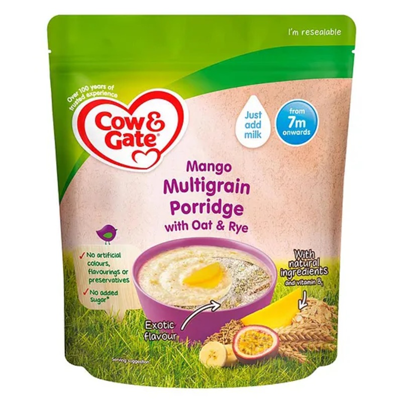 Cow & Gate Multigrain Porridge with Oat & Rye Mango – 200 g