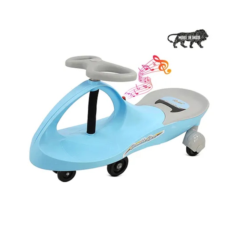 Dash Bumble Bee Magic Swing Car With Music & Scratch Free PU Wheels – Blue