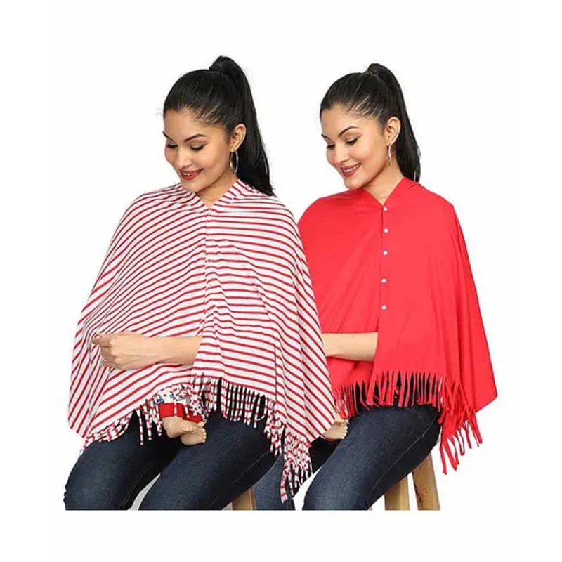 Nene Breast Feeding Multi Purpose Nursing Scarf Pack of 2 – Red