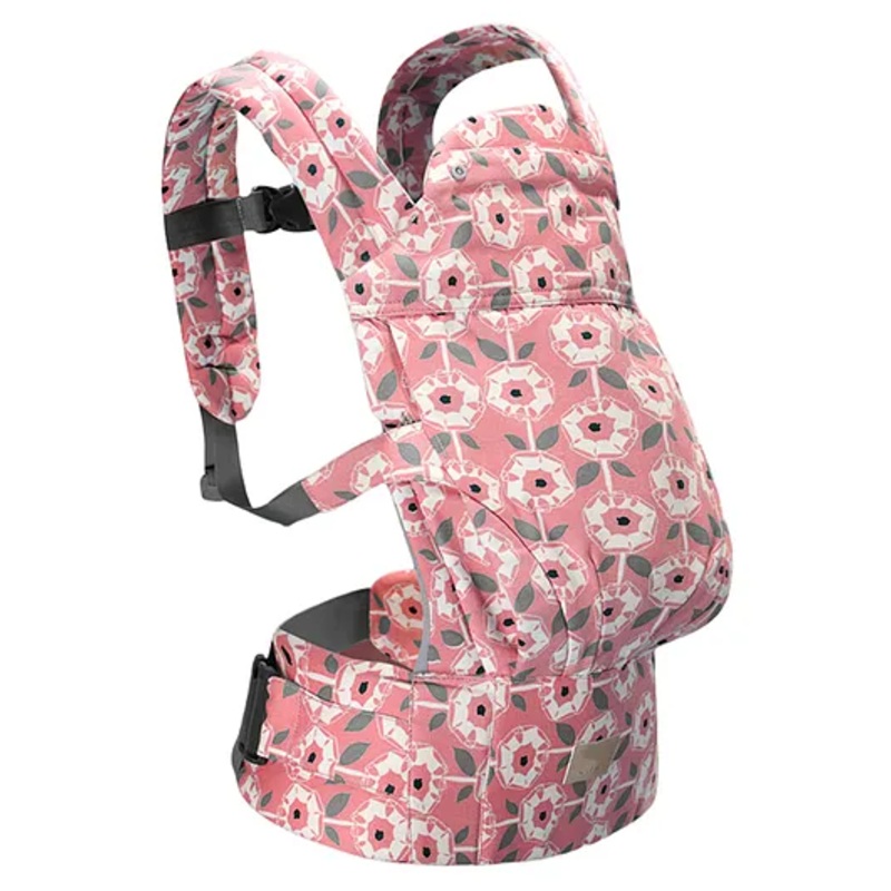 Polka Tots Ergonomic Baby Carrier with M Shape Seat, Adjustable Sun Protection Hood & Multiple Carry Positions – Hugsy Baby Carrier (Pimk)