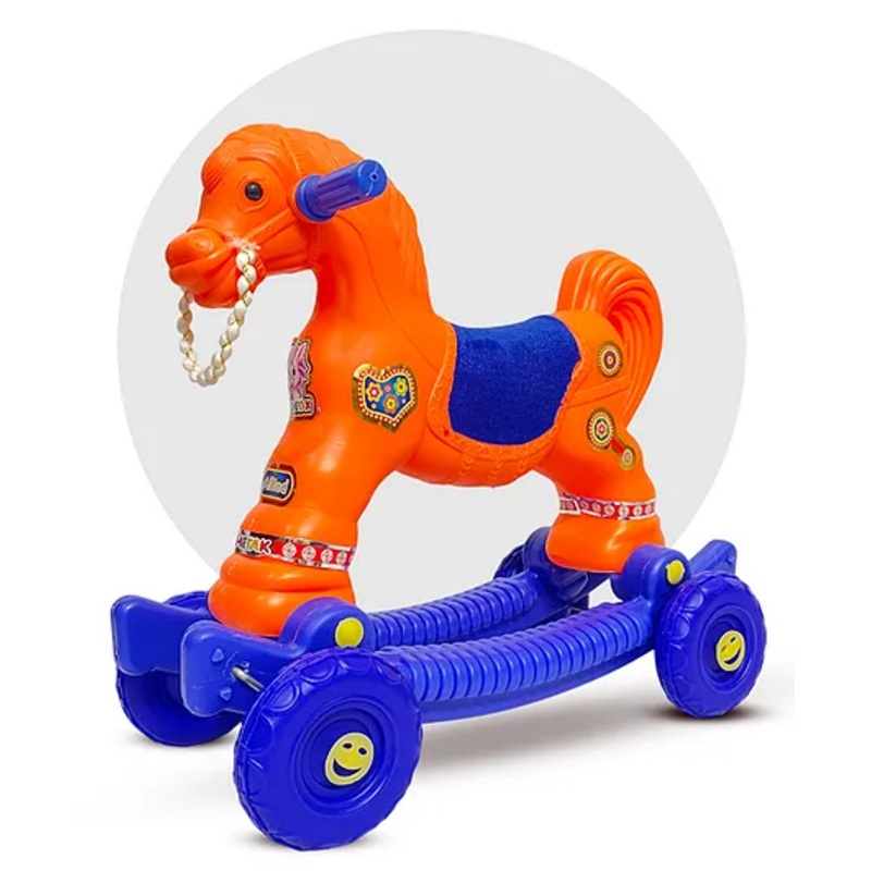 Toy Plus Chetak Baby Push Ride On and Rocker – Orange Blue
