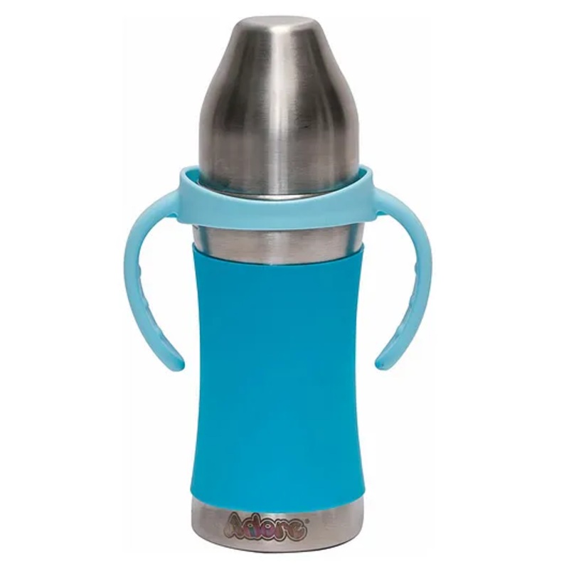 Adore Stainless Steel Sipper Bottle with Sleeve and Handle Blue – 250ml