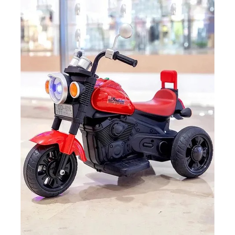 Ayaan Toys Baby Super Harley Kids Three Wheel Battery Operated Ride on Bike with Music  Lights – Red