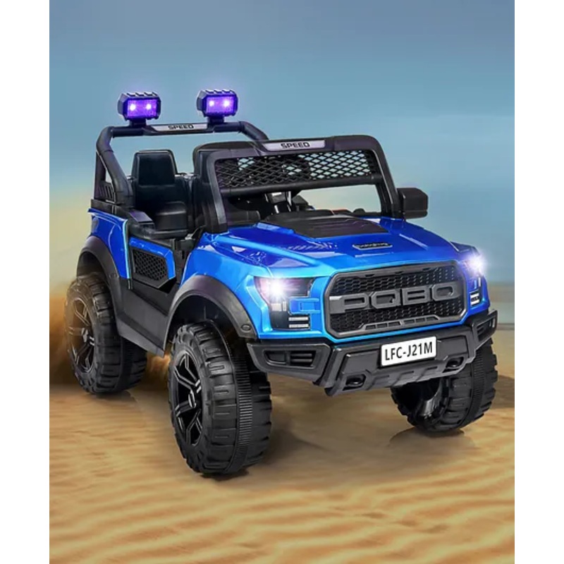 Babyhug Battery Operated Jeep With Music And Lights – Blue