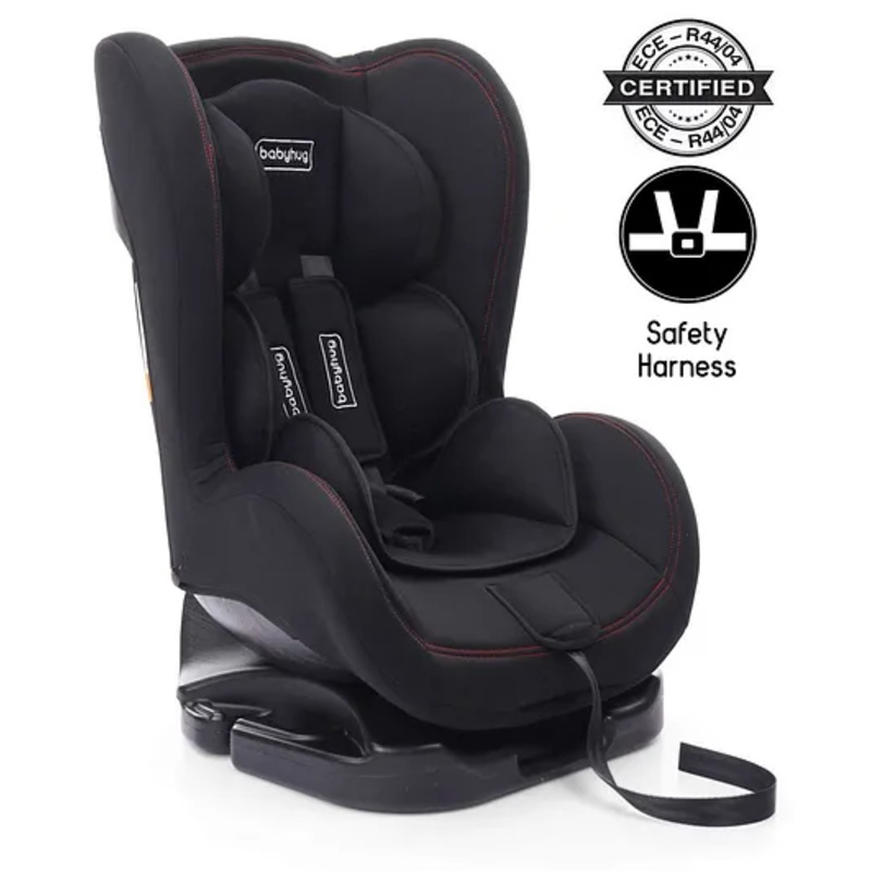 Babyhug Cruise Convertible Reclining Car Seat With Side Impact Protection – Black