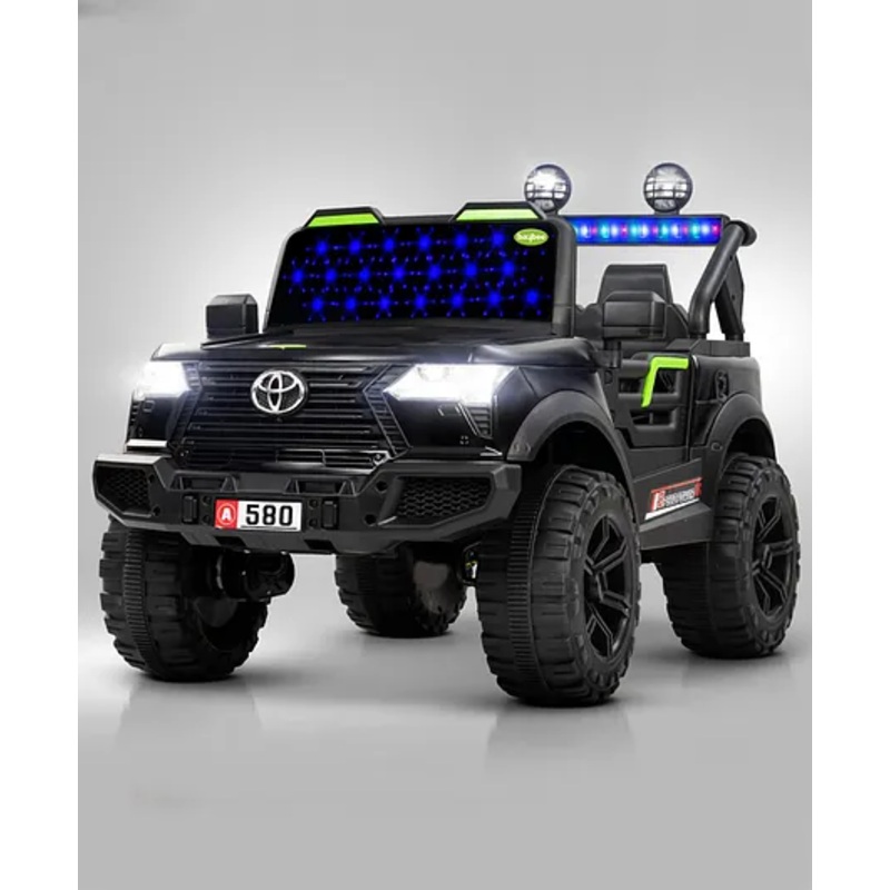 Baybee Ceyato Battery Operated Jeep for Kids, Ride on Toy Kids Car with Light & Music | Baby Big Rechargeable Battery Car | Electric Jeep Car for Kids to Drive (Black)