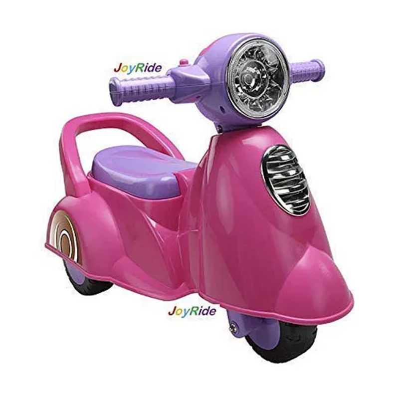 Joyride Manual Push Scooter Ride On with Music & Light- Pink