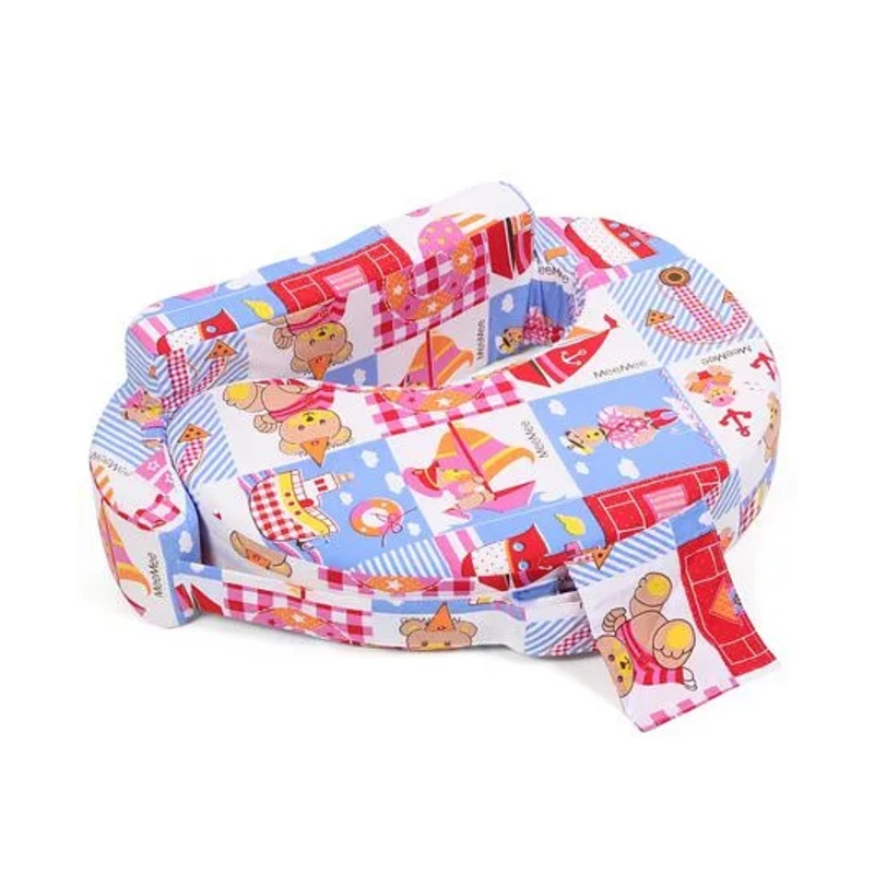 Mee Mee Feeding Pillow Multiprint – White Blue