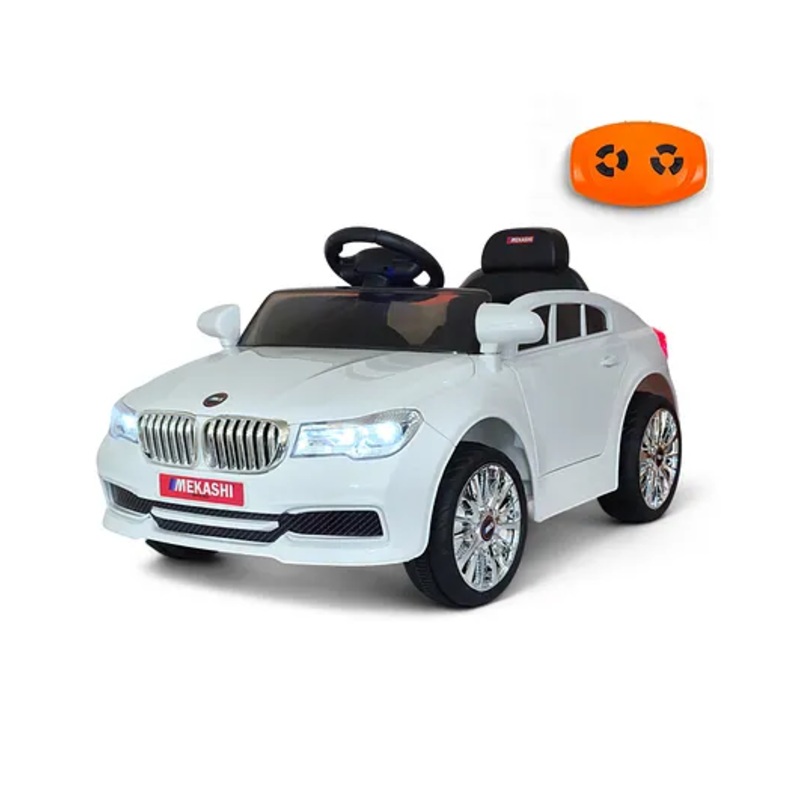 Mekashi Battery Operated Ride On Car for Kids – White