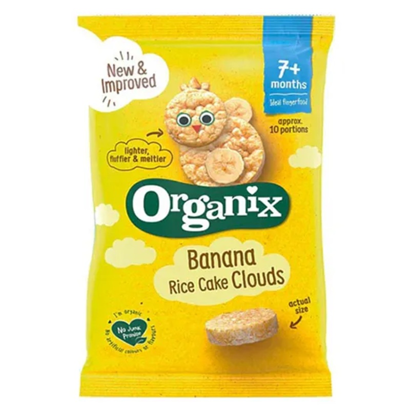 Organix Finger Foods 40 g – Banana Rice Cakes Clouds