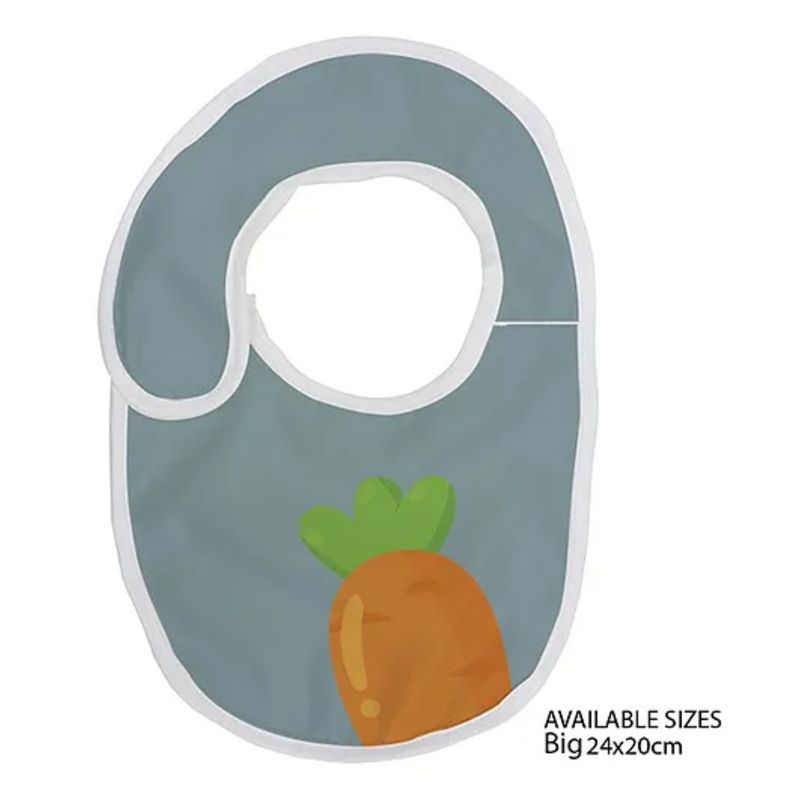 Right Gifting Digital Printed Velcro Closure Bibs – Grey