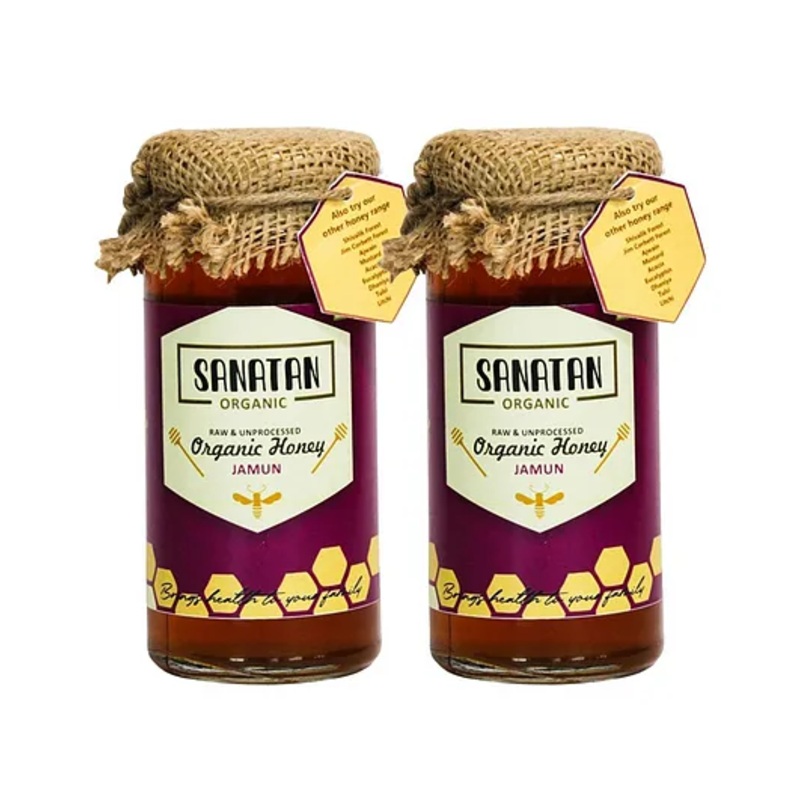 Sanatan Organic Mono Floral Jamun Honey- Good for Heart (Pack of 2) 550 g