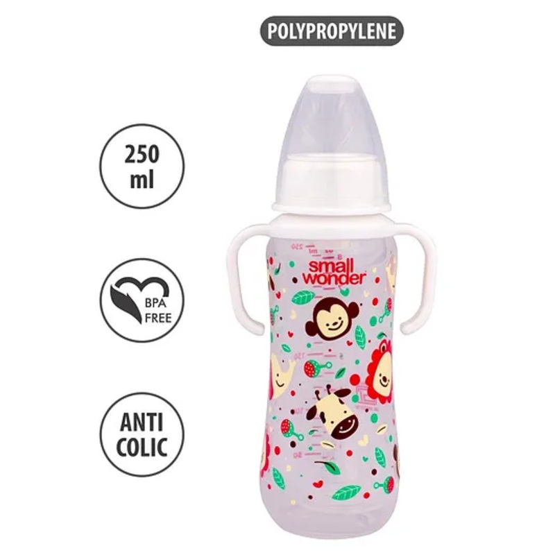 Small Wonder Twin Handle Feeding Bottle White – 250 ml