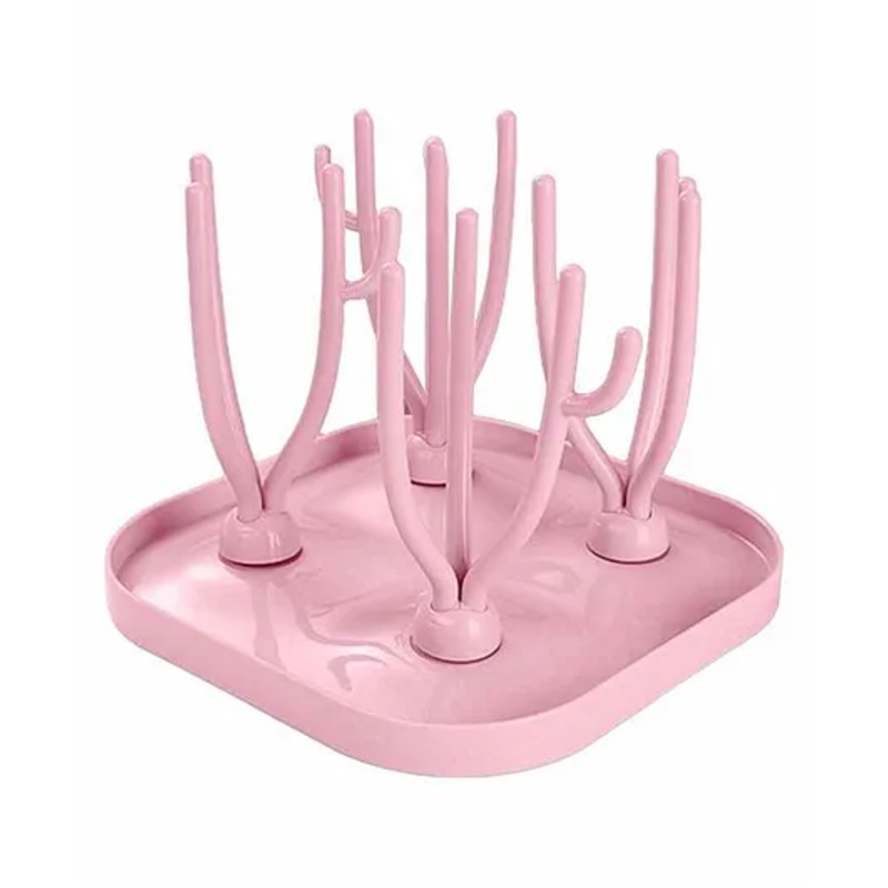 SYGA Foldable Bottle Drying Rack – Pink