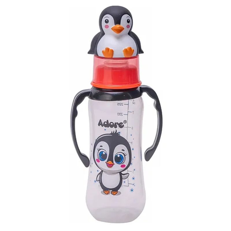 Woah! The Character Hood Feeding Bottle- BIS Approved- Baby Safe- Anti-colic Teat -250ml – Penguin