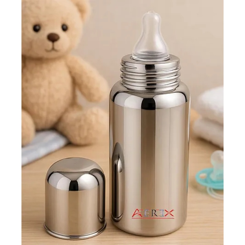 AEREX Stainless Steel Baby Feeding Bottle for Milk Baby Feeding Milk Bottle Feeding Bottle for Babies, Infants & Toddlers Milk Drinking Bottle Ideal for Newborns (240 ml)
