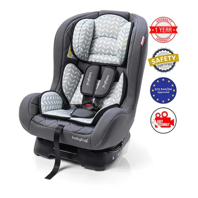 Babyhug Expedition 3 in 1 Convertible Car Seat With Recliner with 1 Year Warranty – Grey