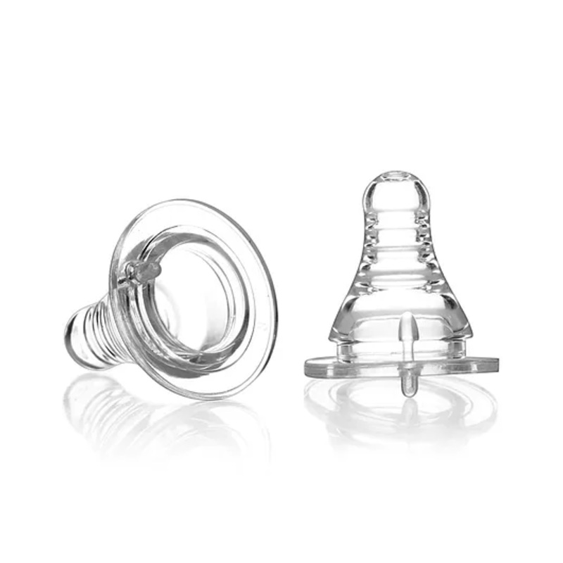 Babyhug Standard Neck Silicone Nipple Fast Flow – Pack of 2