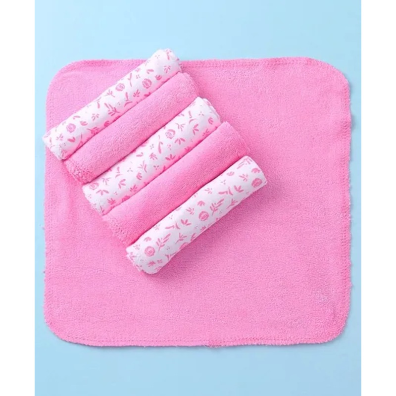 Babyhug Terry Knit Wash cloth L 25.4 x B 25.4 cm Pack of 6 – Multi Colour