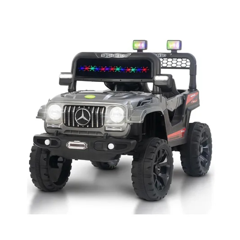 Baybee Maestro Battery Operated Ride on Electric Jeep Car for Kids | Ride on Baby Car with Music & USB, Kids Baby Big Car (Painted ASH)