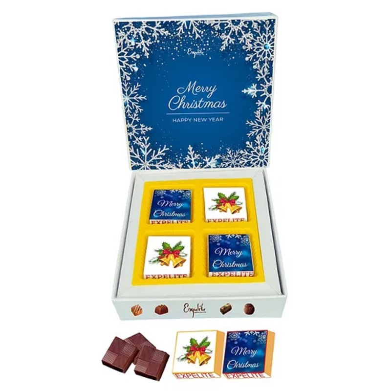 Expelite Happy New Year & Merry Christmas Chocolate Gift Box – 200 gm