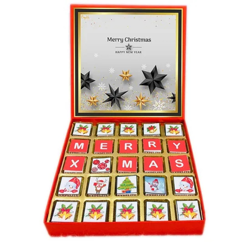 Expelite Merry Christmas & Happy New Year Chocolate Box – 400 gm