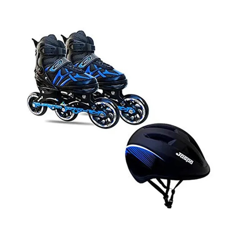 Jaspo Radar Hydra-Max Dual Adjustable Inline Shoe Skates Combo Large 5-8 UK – Blue
