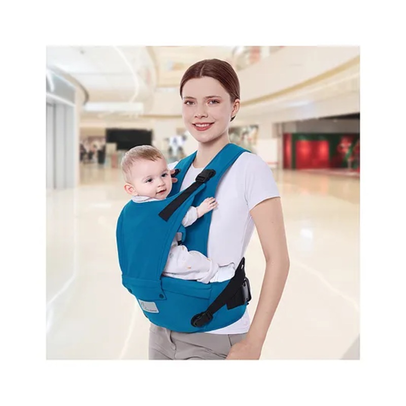 R for Rabbit Baby Carrier for New Born 5 in 1 Hip Seat Front Carry Position Upsy Daisy Cozy Carrier Adjustable Straps – Blue