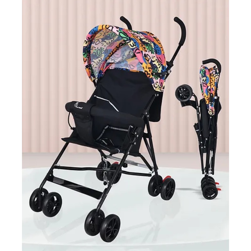 R for Rabbit Pixie Toddles Buggy and Stroller, Baby Stroller and Buggy for Baby, New Born, Kids – Buggy for Kids, Travel Friendly Portable Easy Foldable and Carry, Kids Age 6-36 Months (Black Multi)