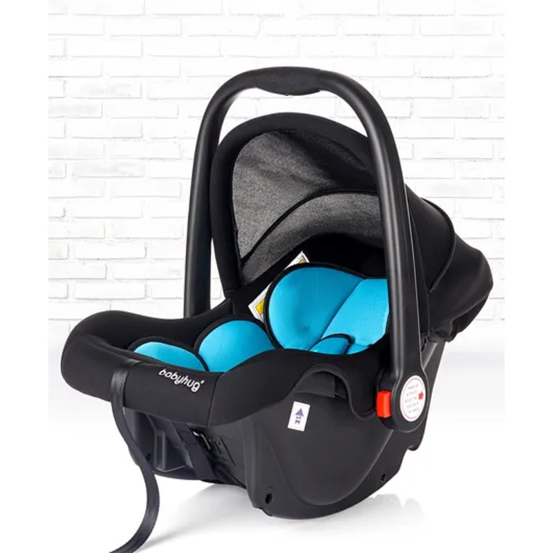 Babyhug Amber Car Seat Cum Carry Cot With Rocking Base with 1 Year Warranty – Black Blue