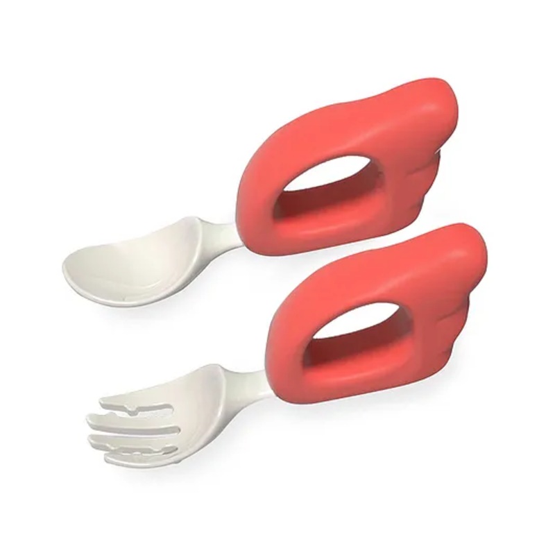 Bembika Baby Training Spoon Wing Shape Spoon Baby Silicone Training Spoon For Baby – Red