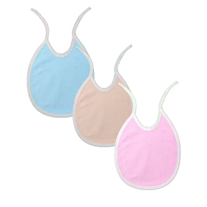 Brandonn Solid Color Bibs Cum Apron Set of 3 – Blue Pink