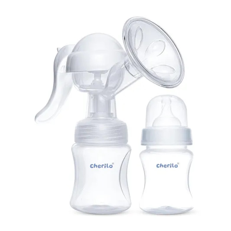 Cherilo Manual Breast Pump With 3 Level Suction Adjustment – White