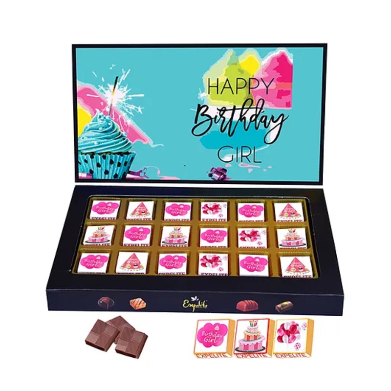 Expelite Happy Birthday Girl Printed Chocolate Box – 500 gm