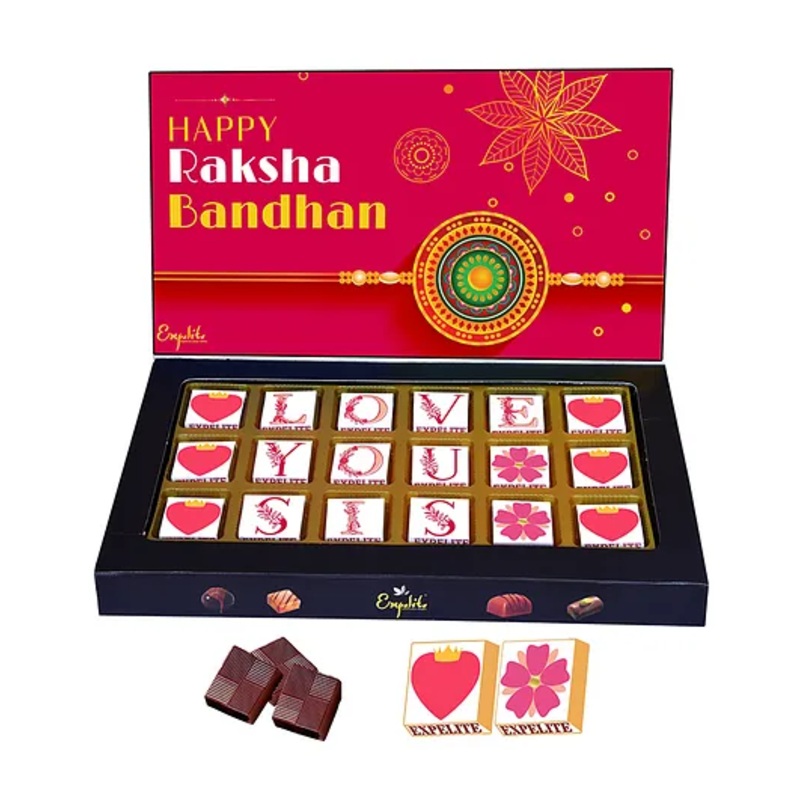 Expelite Rakhi gifts to brother -18 Pieces Raksha bandhan chocolate box