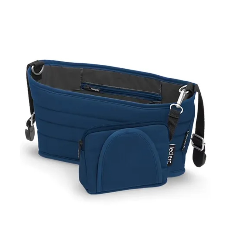 Leclerc Baby Organiser with Pouch  Easy & Quick Attachment | Stroller Storage Bag | Compact & Stylish  Blue