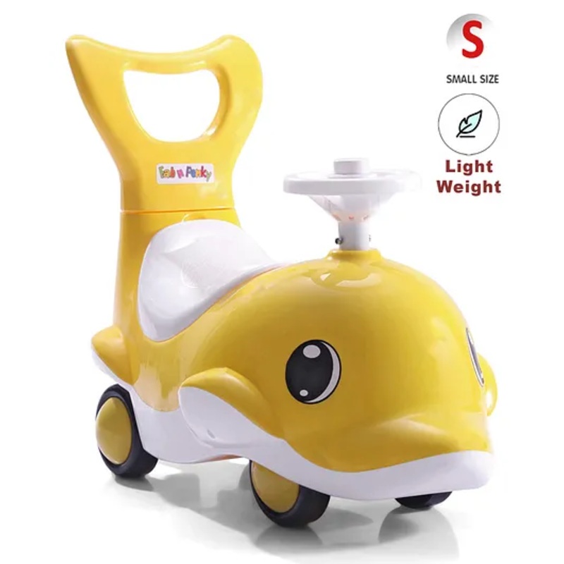 Manual Push Ride On Of Dolfin Shape – Yellow