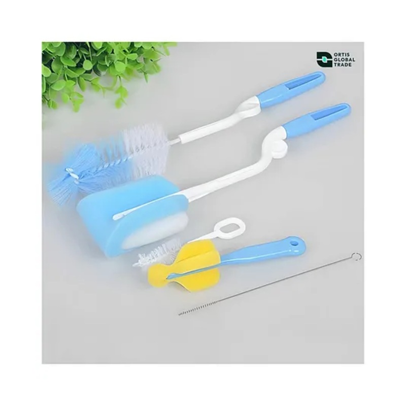 Ortis Bottle Cleaning Brush Set of 5 – Multicolor ( Color May Vary)