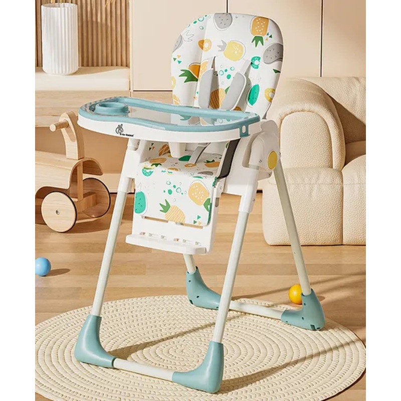 R for Rabbit Marshmallow Lite Baby Feeding High Chair for Babies, 6 Levels Smart Baby Feeding High Chair with(Aqua Pine)