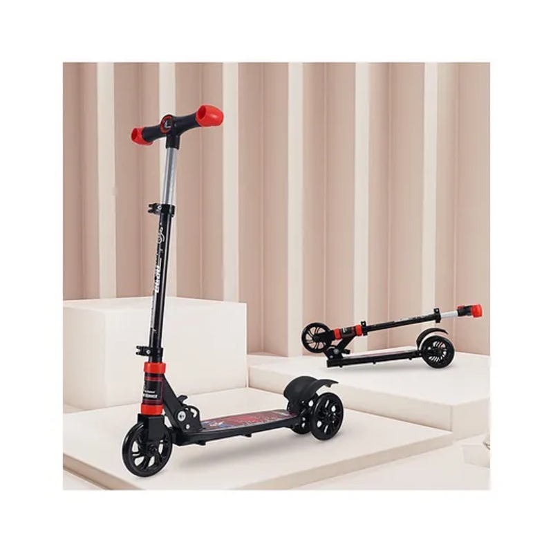 R for Rabbit Road Runner Drift Scooter for Kids of 2 to 4 Years Age, 3 Level Height Adjustment, PVC Wheels & Weight Capacity Upto 50 kg Kick Scooter with Brakes (Black)