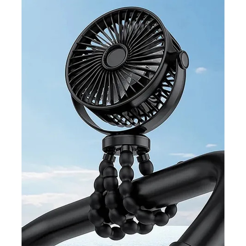 Stroller Fan With Flexible Stand – Black