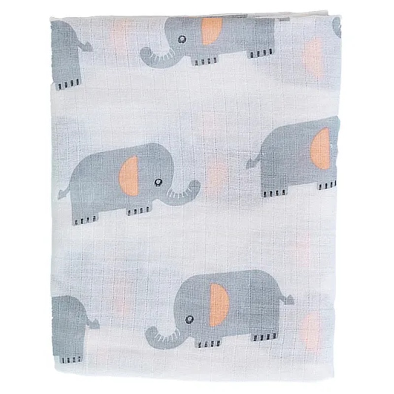 SYGA Cotton Towel Elephant Print – Grey