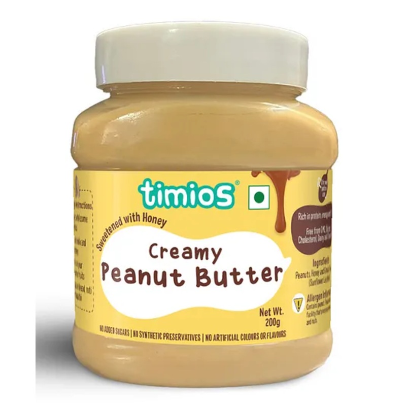 timios Creamy Peanut Butter Sweetened with Honey – 200 g