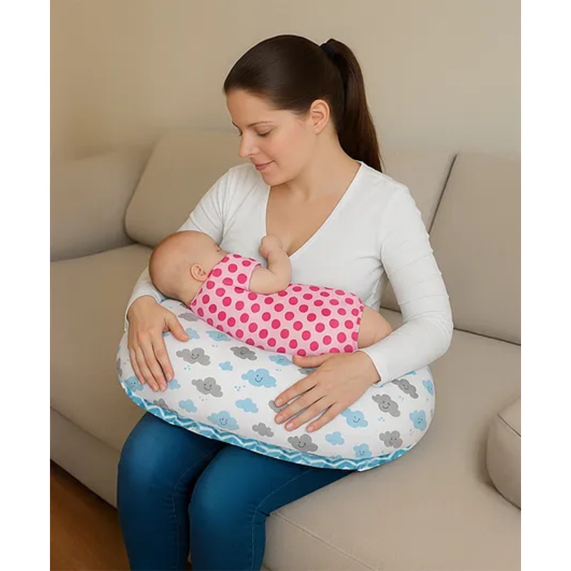 ZOE Breast Feeding Pillow Cloud Print – Blue