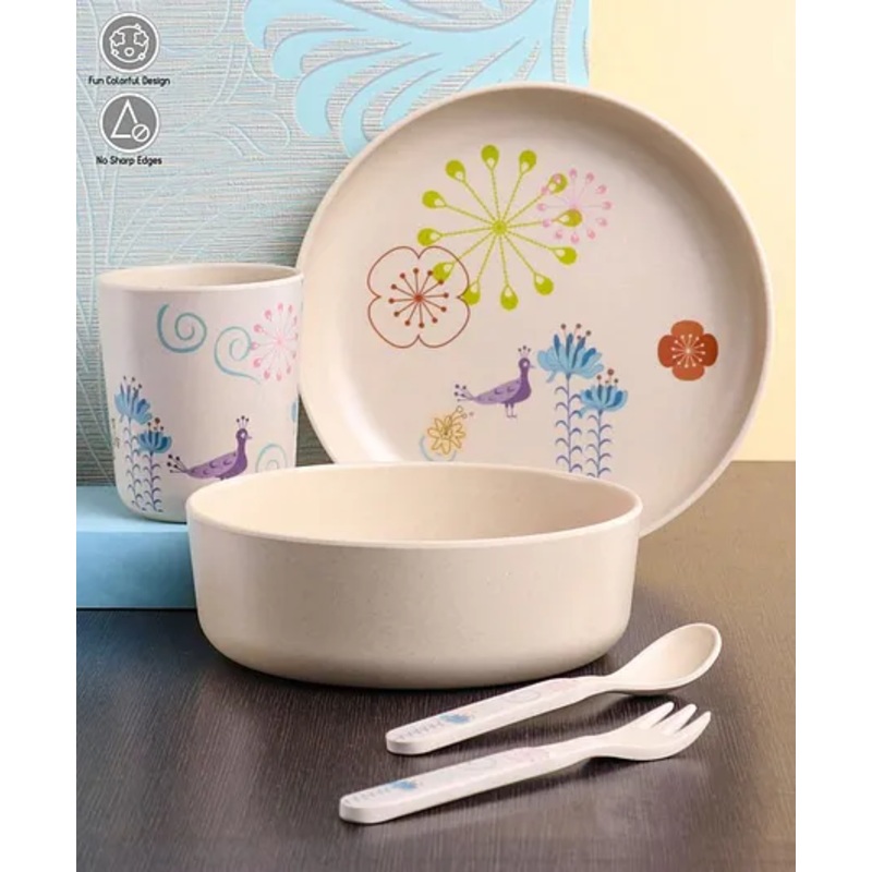 Bamboo Baby Dinner Set Pack Of 5 – Beige