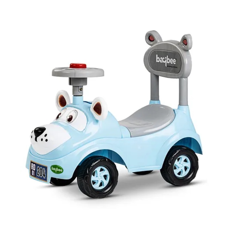 Baybee Manual Push Ride On Car With Steering Wheel & Music – Blue