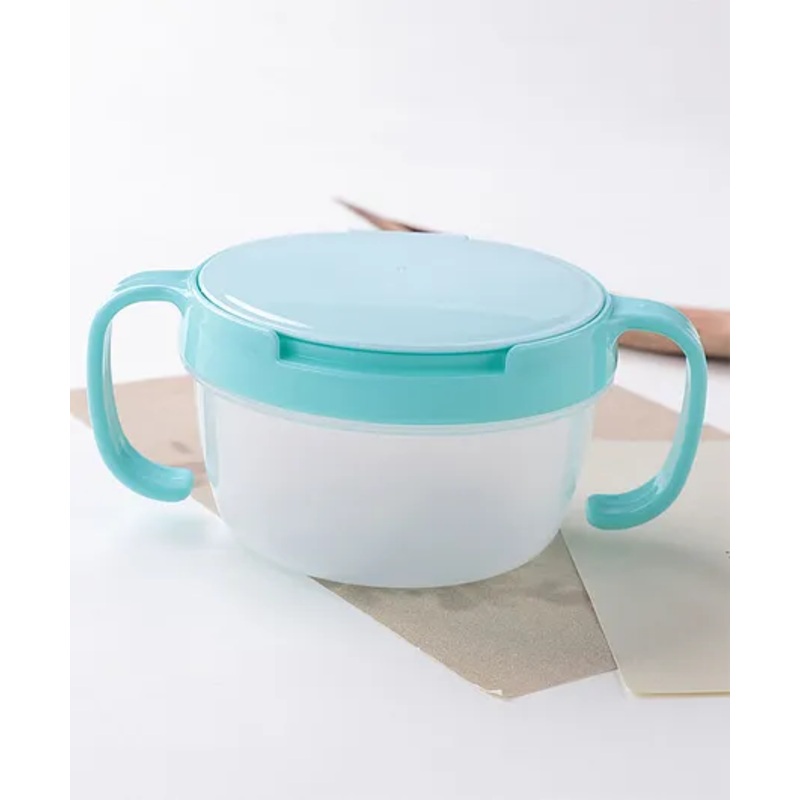 Container With Lid And Dual Handle – Blue