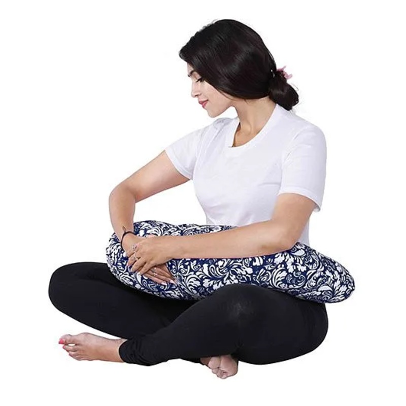 Lulamom Allergen Protected Soft Feeding Pillow Printed – Dark Blue